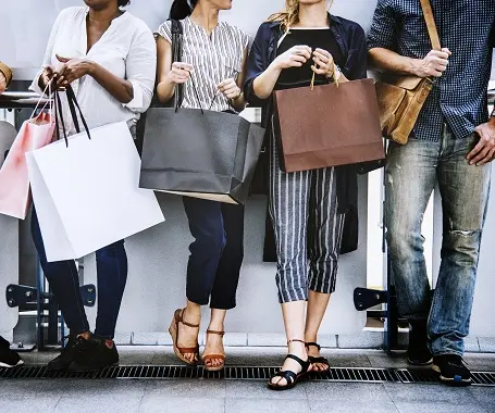 friends out shopping