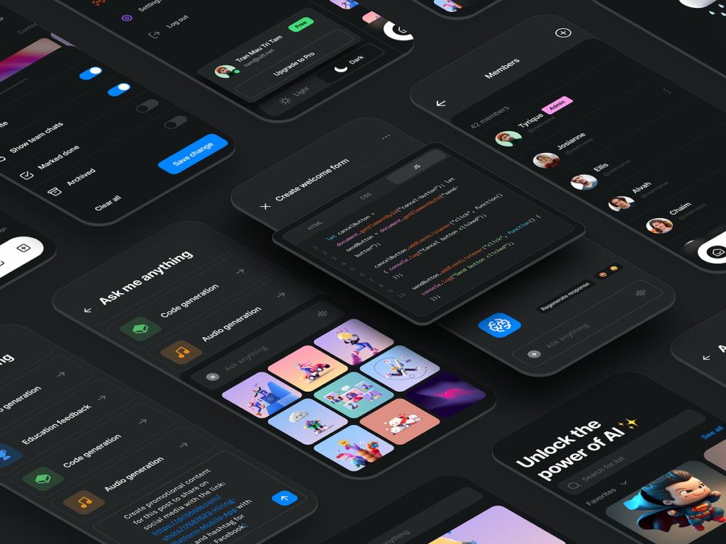 Web Design Trends 2024 - Dark Mode Design